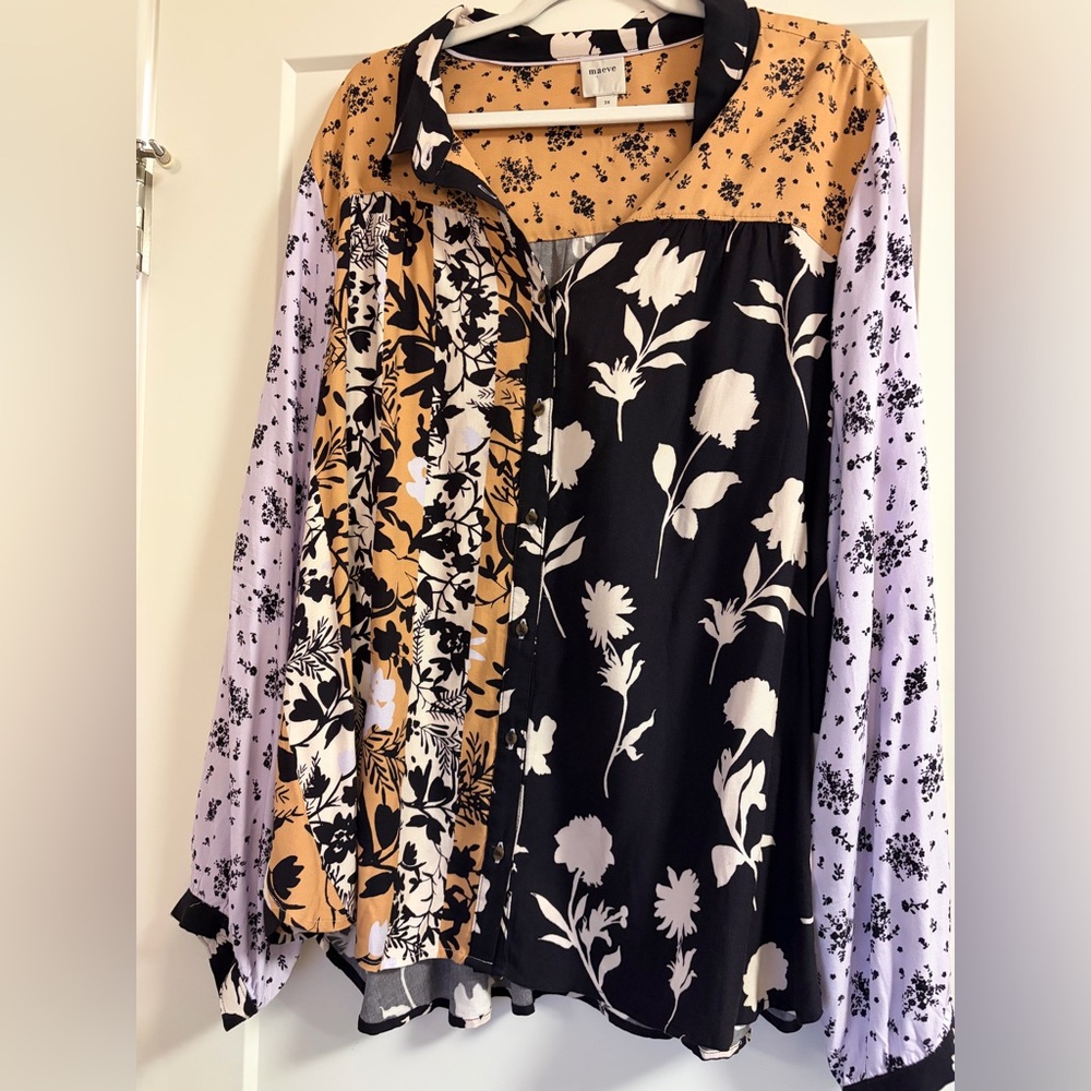 The Paz Buttowndown Shirt in Cedar by Maeve 3XL